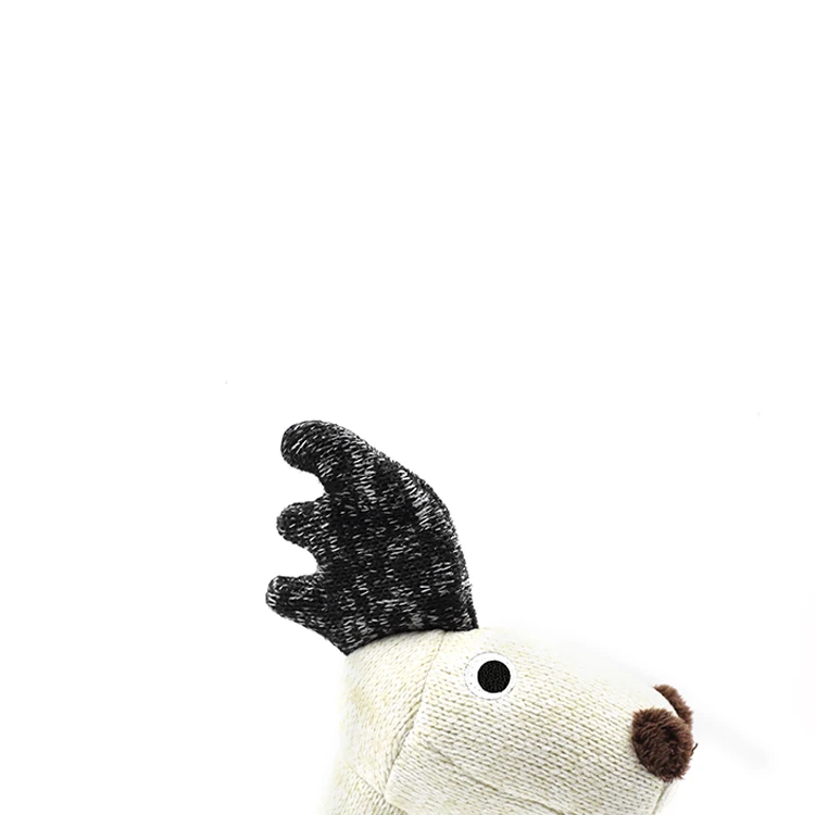 
Hot sale animal shape plush squeaky knit fabric pet toys for dog playing 