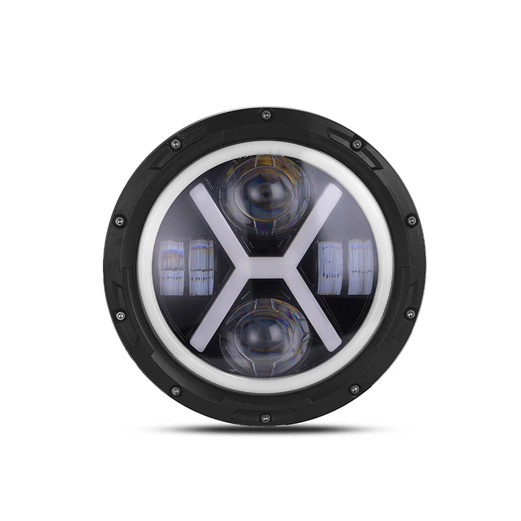 Прямая продажа с фабрики светодиодные фары 12-80 в светодиодные фары лампы автомобиля 7 дюймов фары из Китая