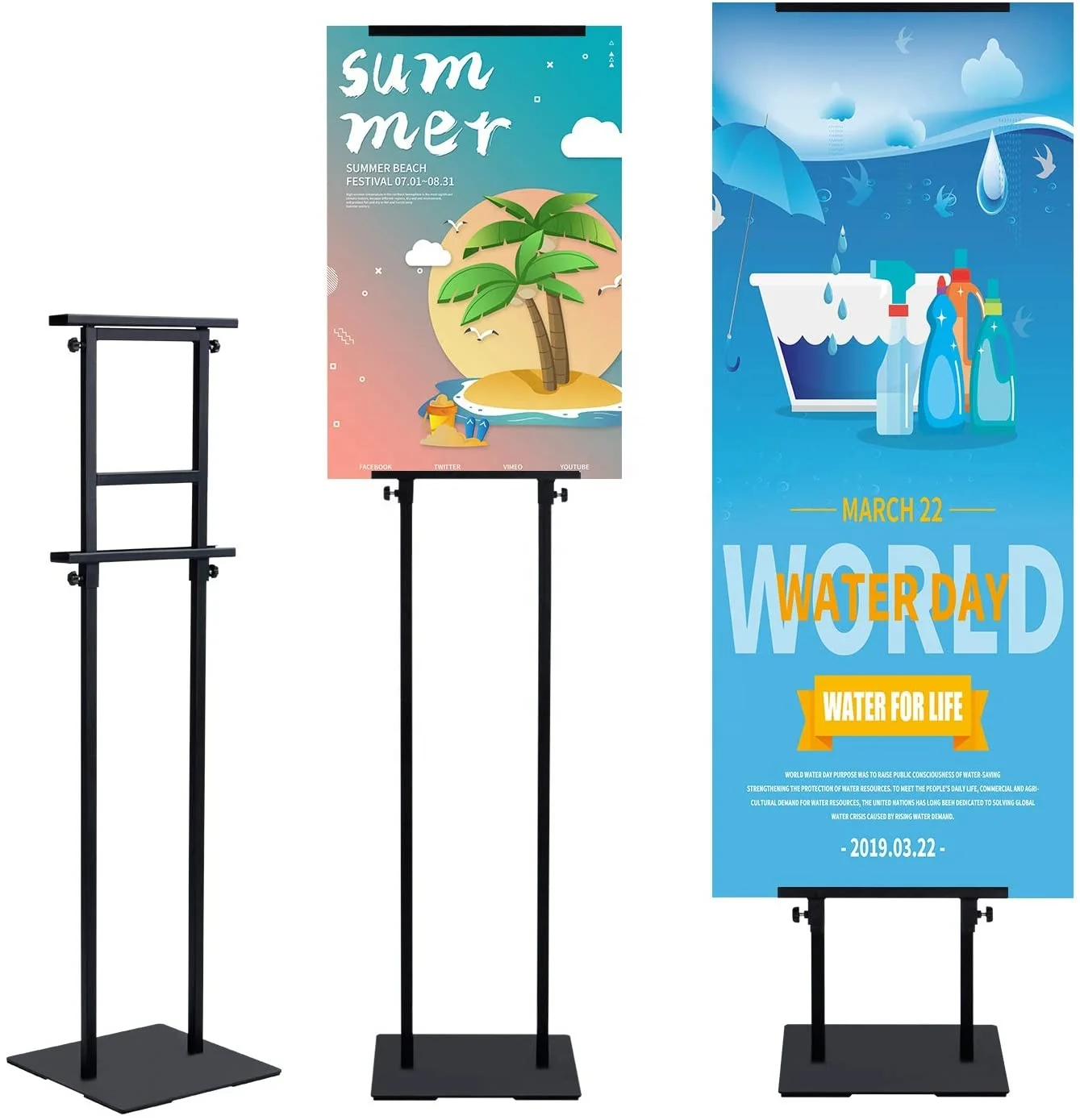 Wholesale shopping mall store advertising standing board advertising standing board banner poster display stand