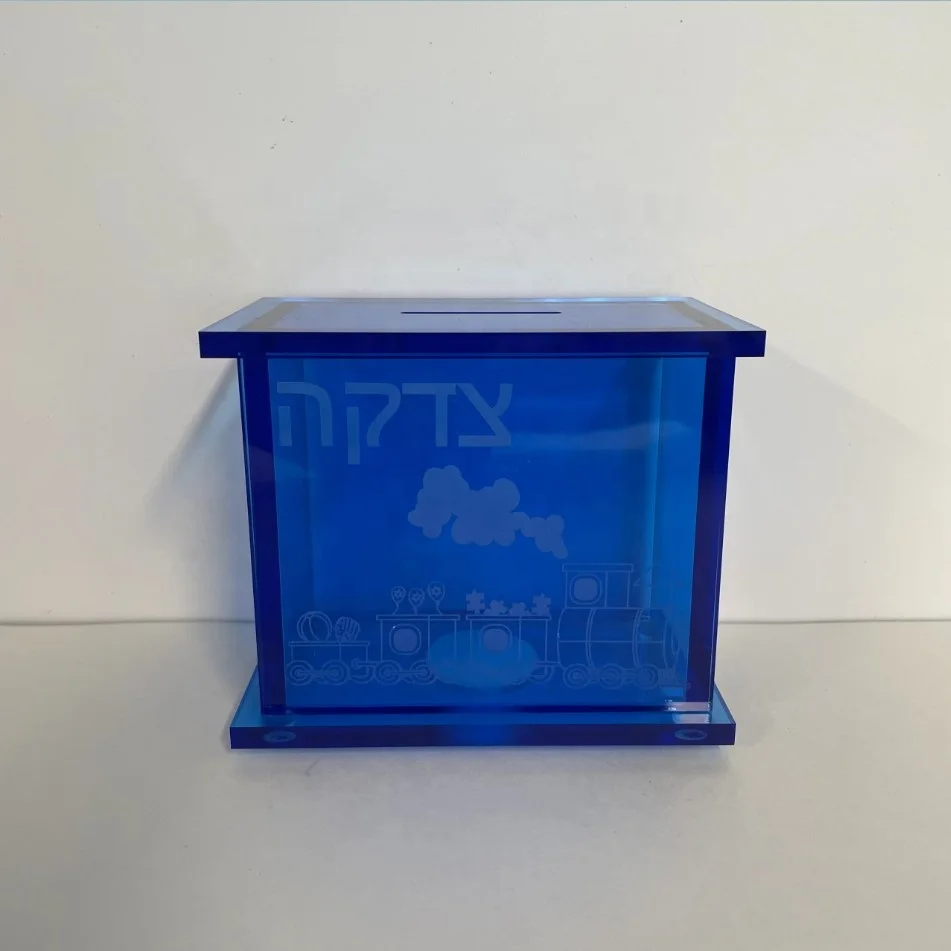 Judaica Tzedakah коробка акриловая витрина с печатным дизайном