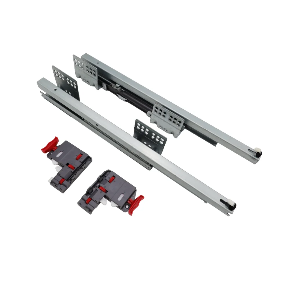 Factory Sale Hot Seller Oem Stainless /Cold-Rolled Steel Full Extension Soft Close 3D Adjustable Locking Device For Drawer Slide