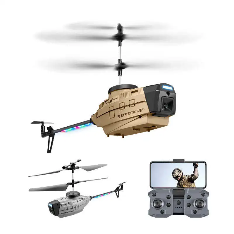 Helicopter Toys Obstacle Avoidance Battle Mode Phone Control Smart Gesture Helicopter 4K Dual Camera KY202 Drone Plane RC