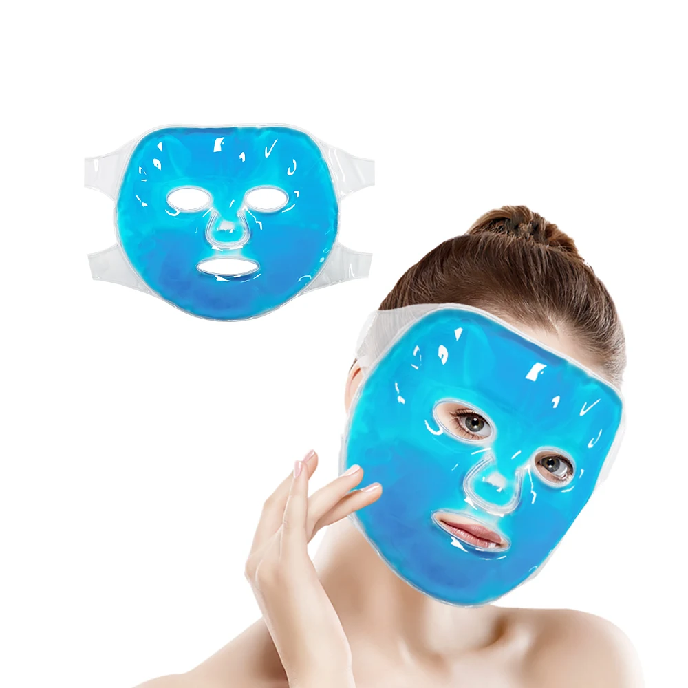 Best popular face mask blue gel cold cooling face ice pack for Dark Circles and Puffiness Cold Warm Compress