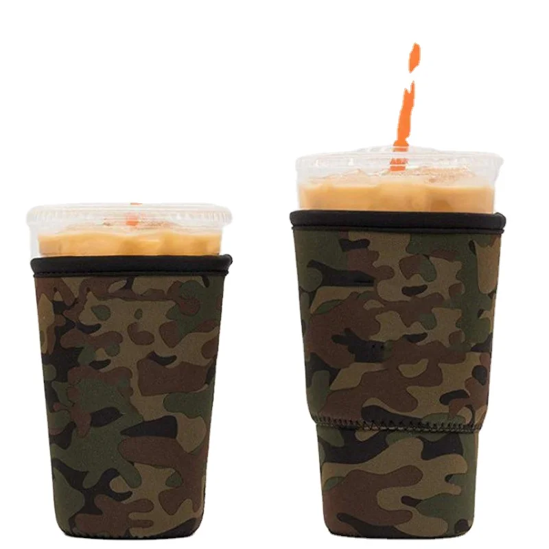 Wholesale Custom printed 16OZ 24OZ 32OZ Reusable Neoprene Iced Coffee cup Sleeves