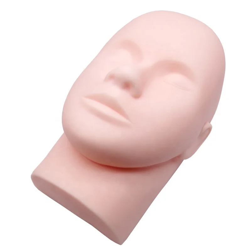 High Quality Grafting eyelash Model Head Makeup Practice Mannequin Head Training Dummy Silicone eye closed Mold Headform