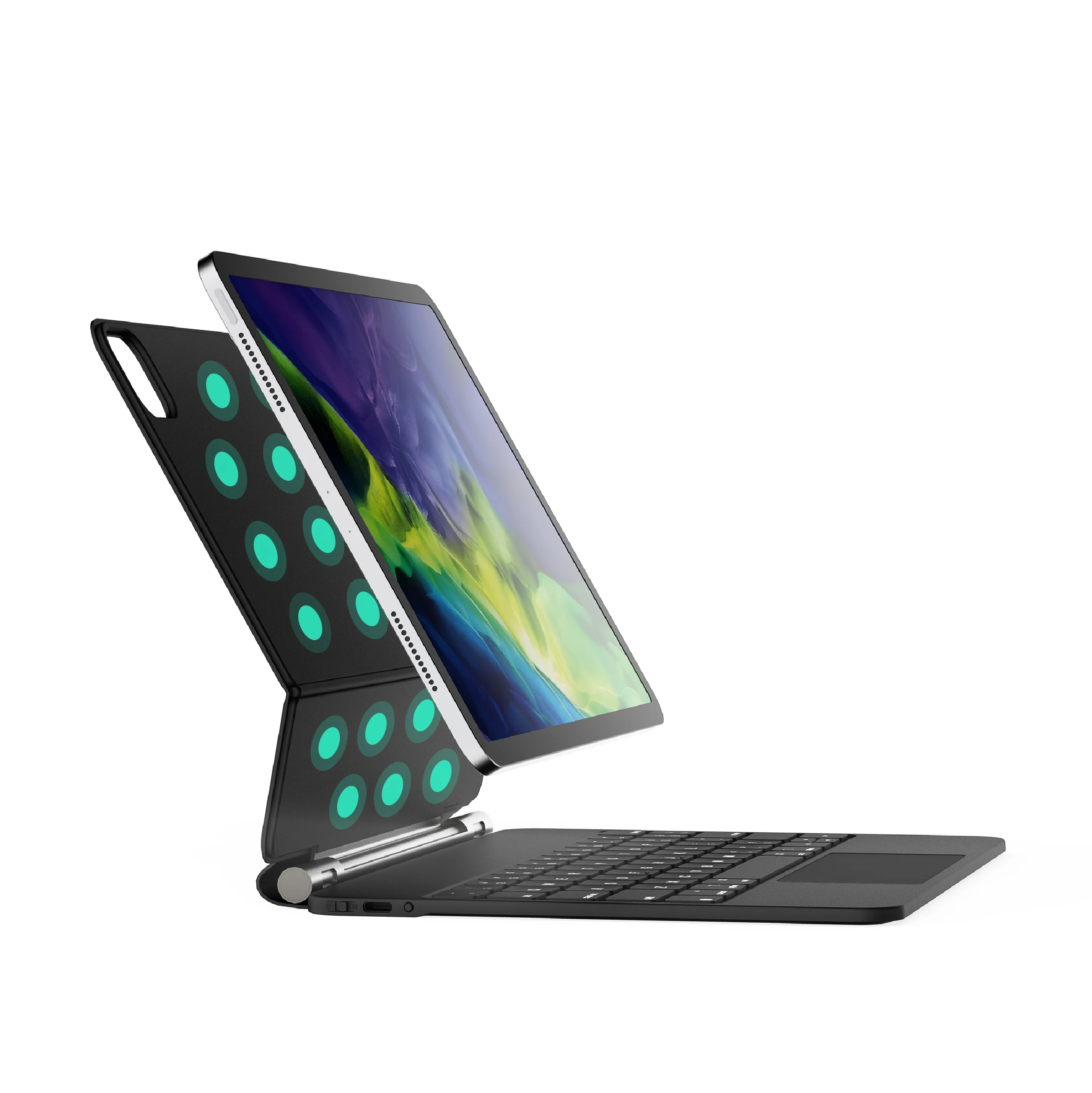 Touchpad BT Keyboard Case with Pencil Holder for ipad Pro 12.9 inch Wireless Keyboard Case for Ipad Pro 12.9 2021 2020 2018