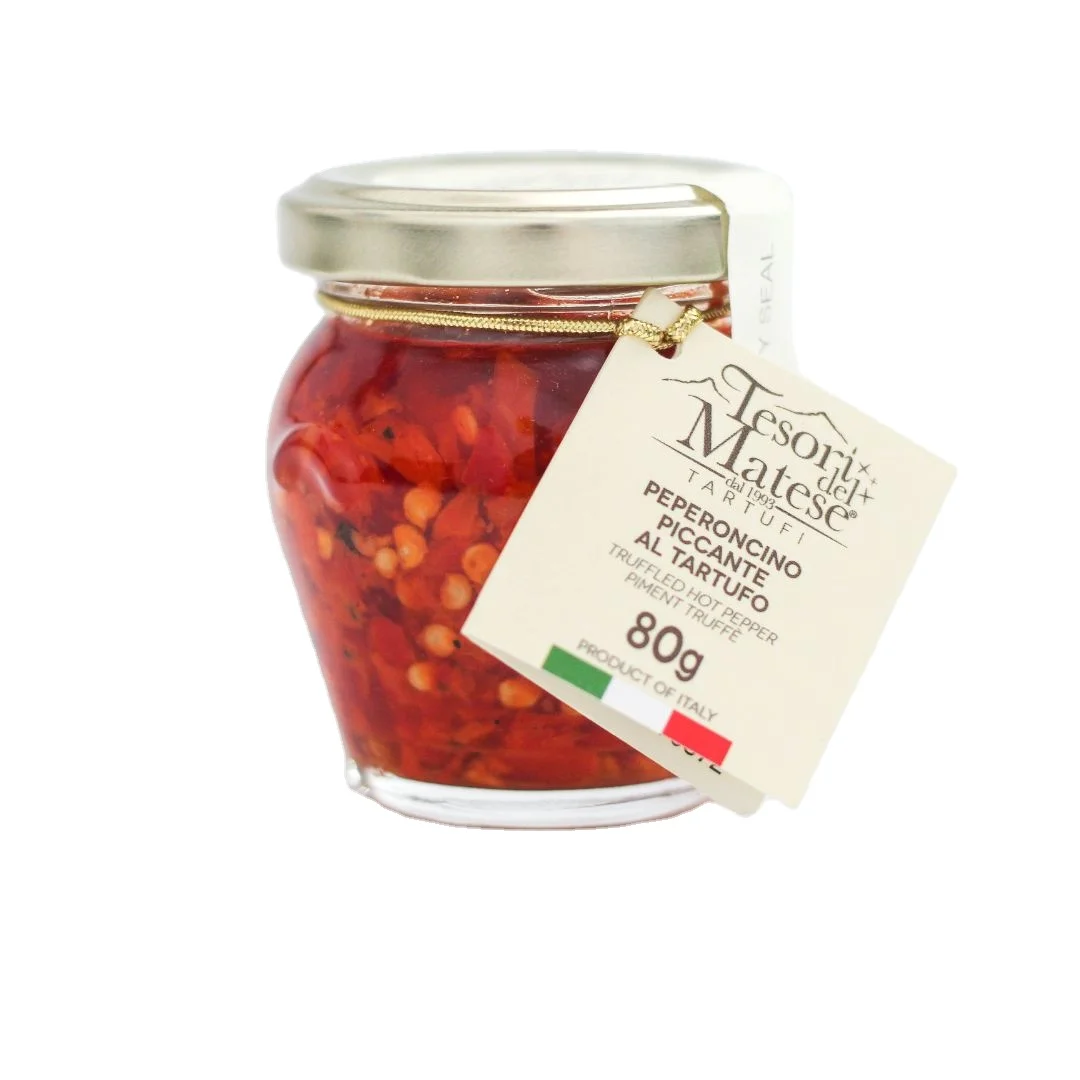 Wholesale luxury Premium quality Italian Hot Pepper with Truffle 80g perfect for dressing your dishes and for export