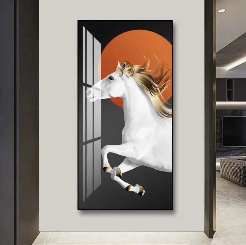 HUAHUASHIJIE Art Space Hot sale Painted Wooden Frame Modern Wall Art Canvas Painting Home Decors Abstract Oil Painting