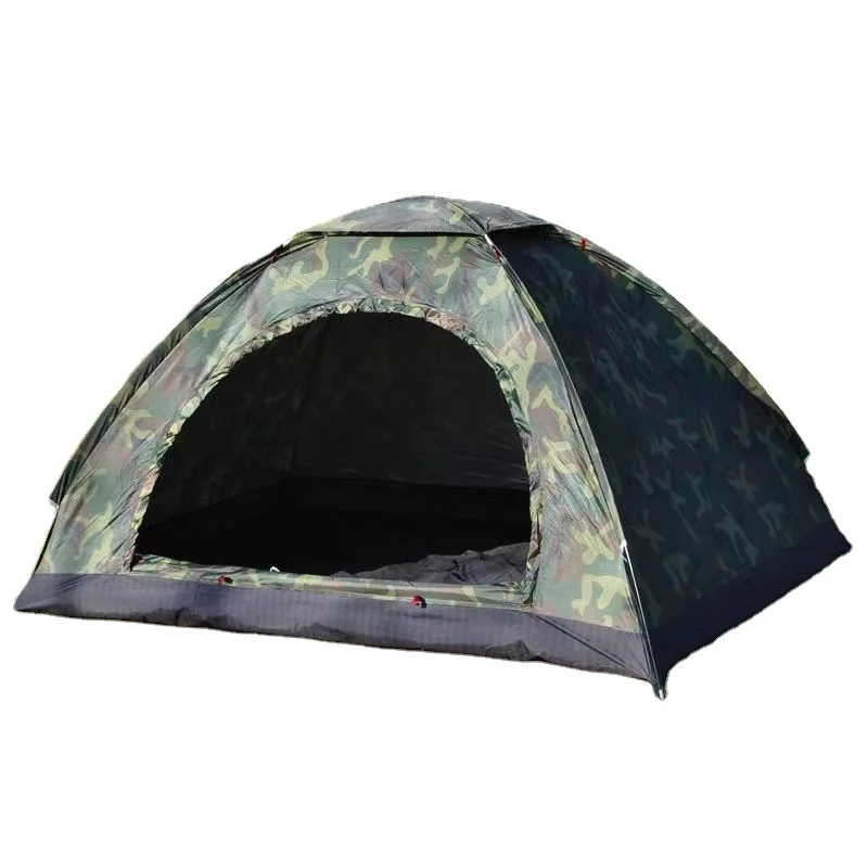 Single Double- Layer Manual Camouflage Tent Waterproof Anti-Ultraviolet Portable Outdoor Tourism Mountaineering Hunting Stock