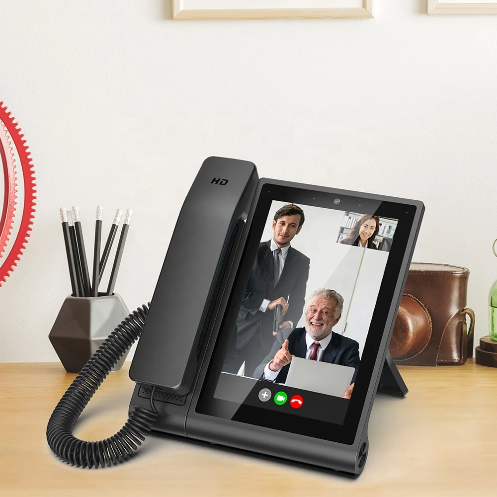 Hotel House Use 8-inch Big Screen Android Desktop SIP VOIP Video Fixed Wireless Desktop Phone