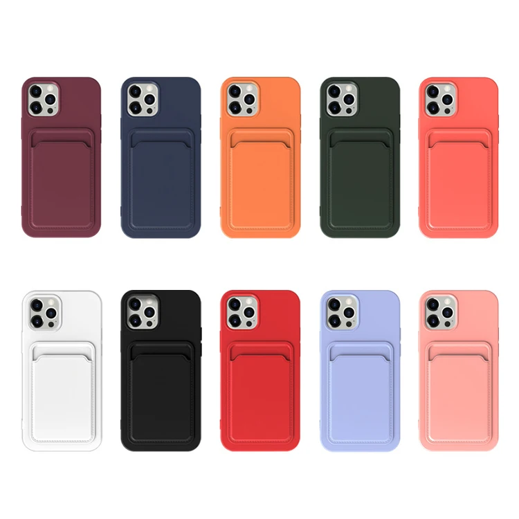 EXW Price Ultra Thin Mobile Phone Case with Card Slot Independent Key TPU High Elastic Cell Phone Cover for iPhone 14 Pro Max