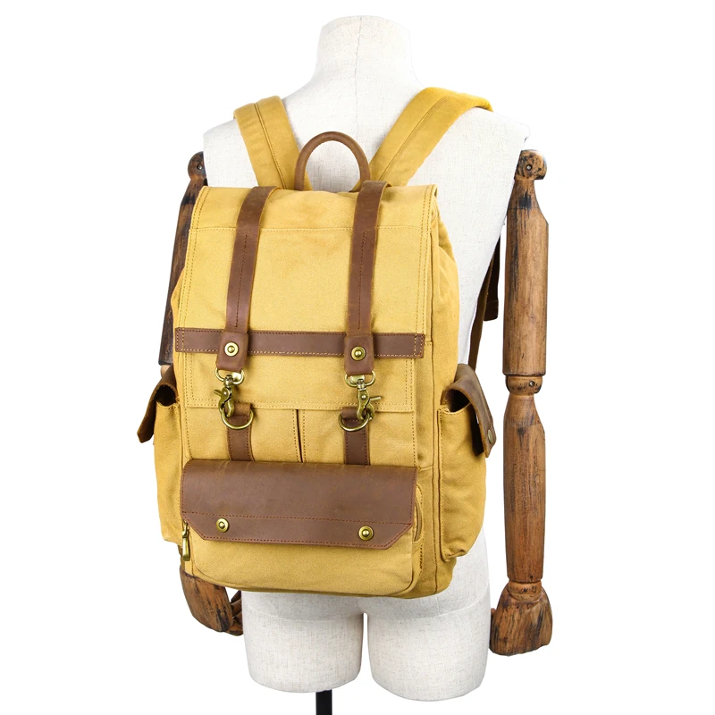 Vintage Canvas Rucksack Wasserdicht Travel Outdoor Backpack School Bags Man Women Travel Laptop Backpack