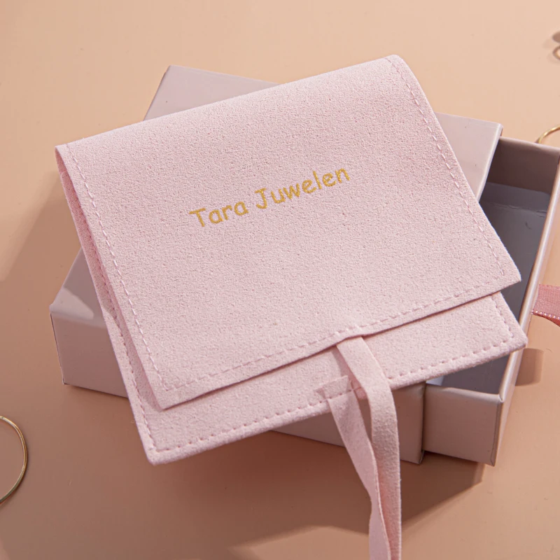 Модная белая сумочка из микрофибры на заказ для держателя ювелирных изделий