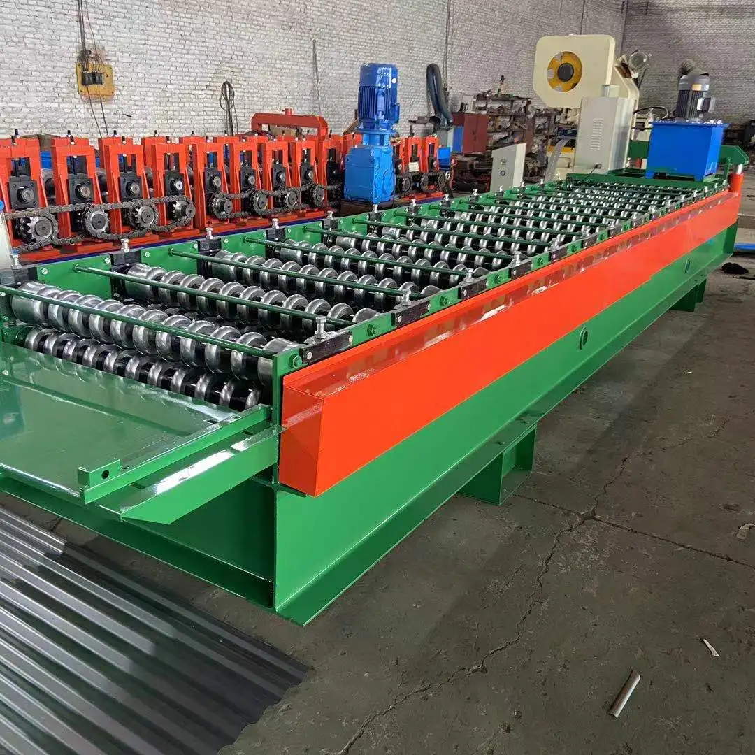 Africa Popular 0.3-0.8mm Thickness Cheap Price Economic Corrugated Roof Panel Roll Forming Machine