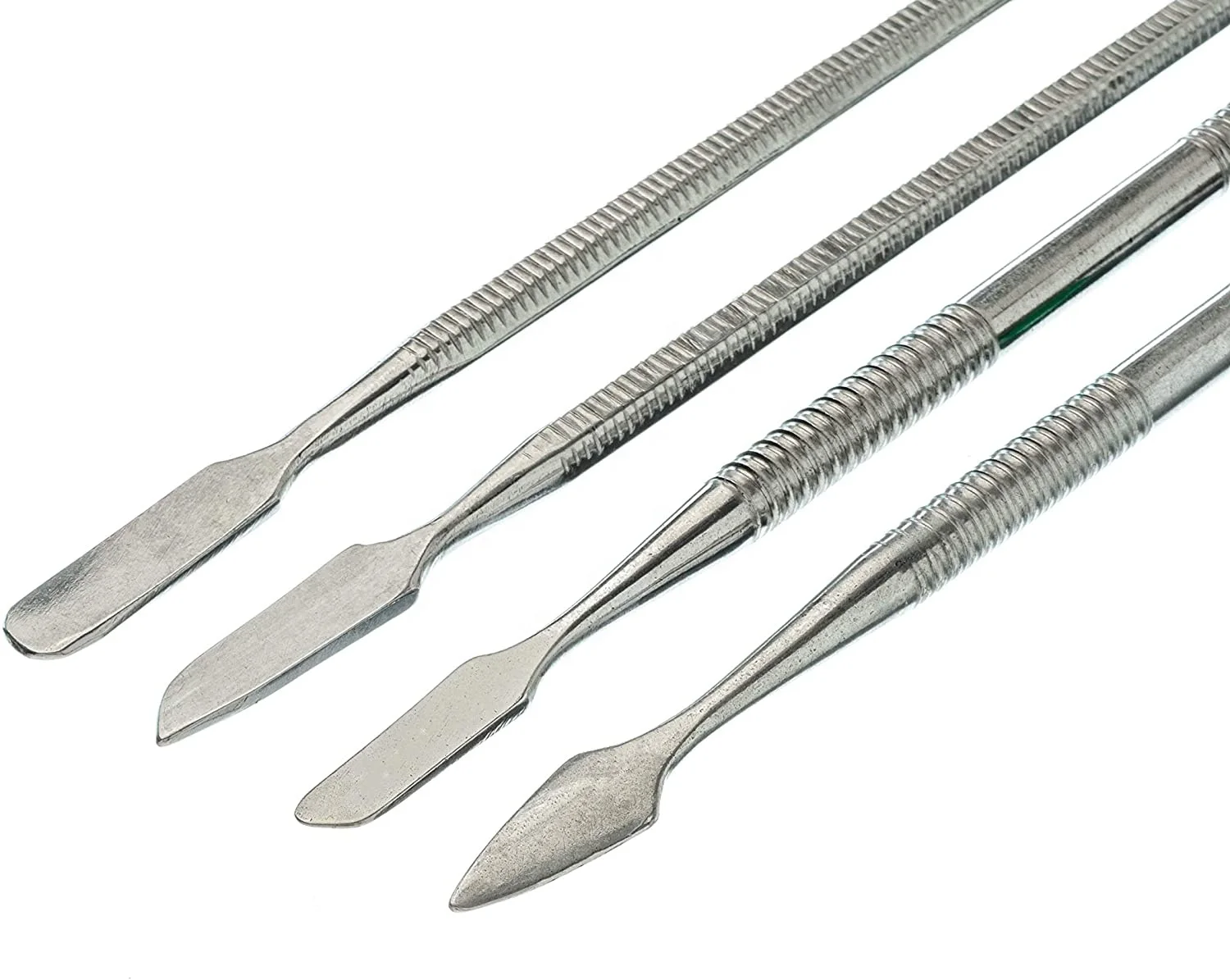 Medical Grade Stainless Steel Set of 9 Pieces Dental Mixing Spatula Plastic ALIGNATE Mixing-Wooden Handle