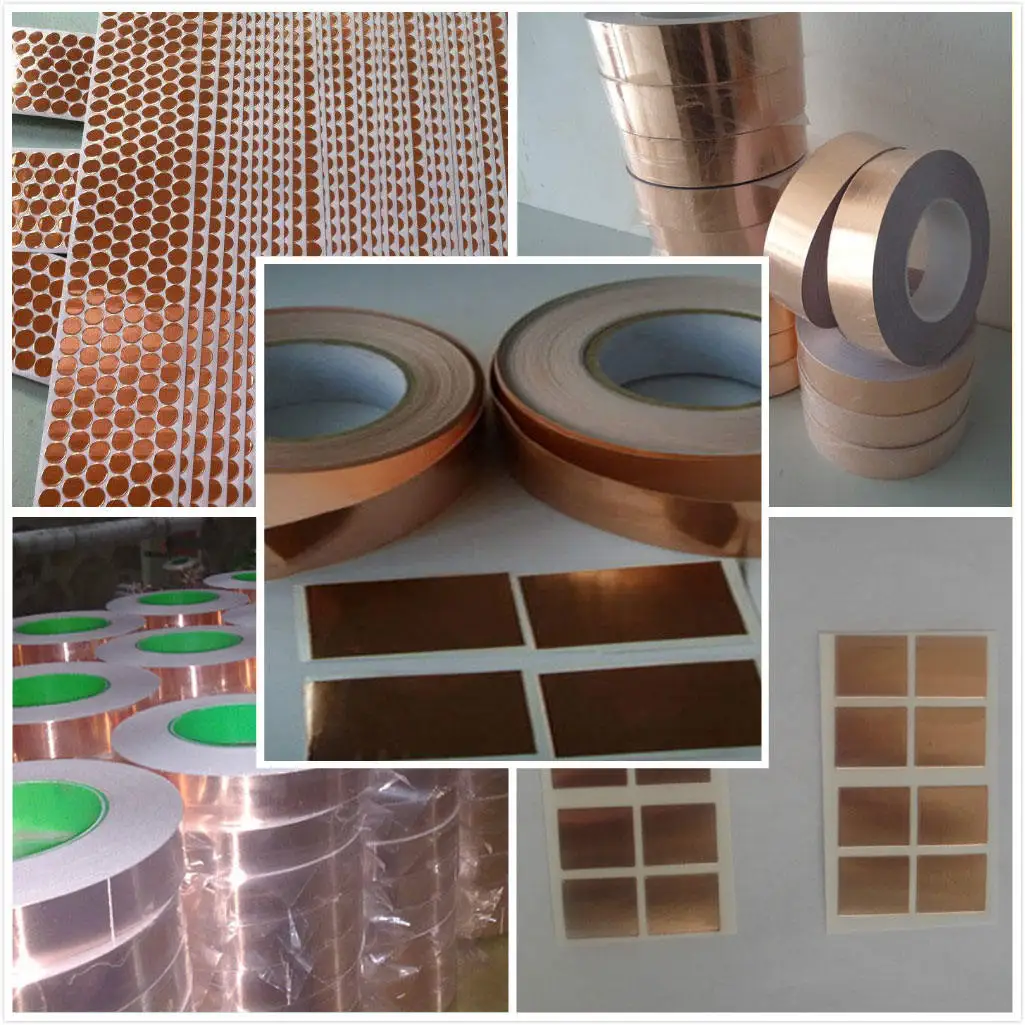 Single Conductive Adhesive Custom Copper foil tape Shielding Tape 5mm copper foil adhesive mobile phones copper foil tape