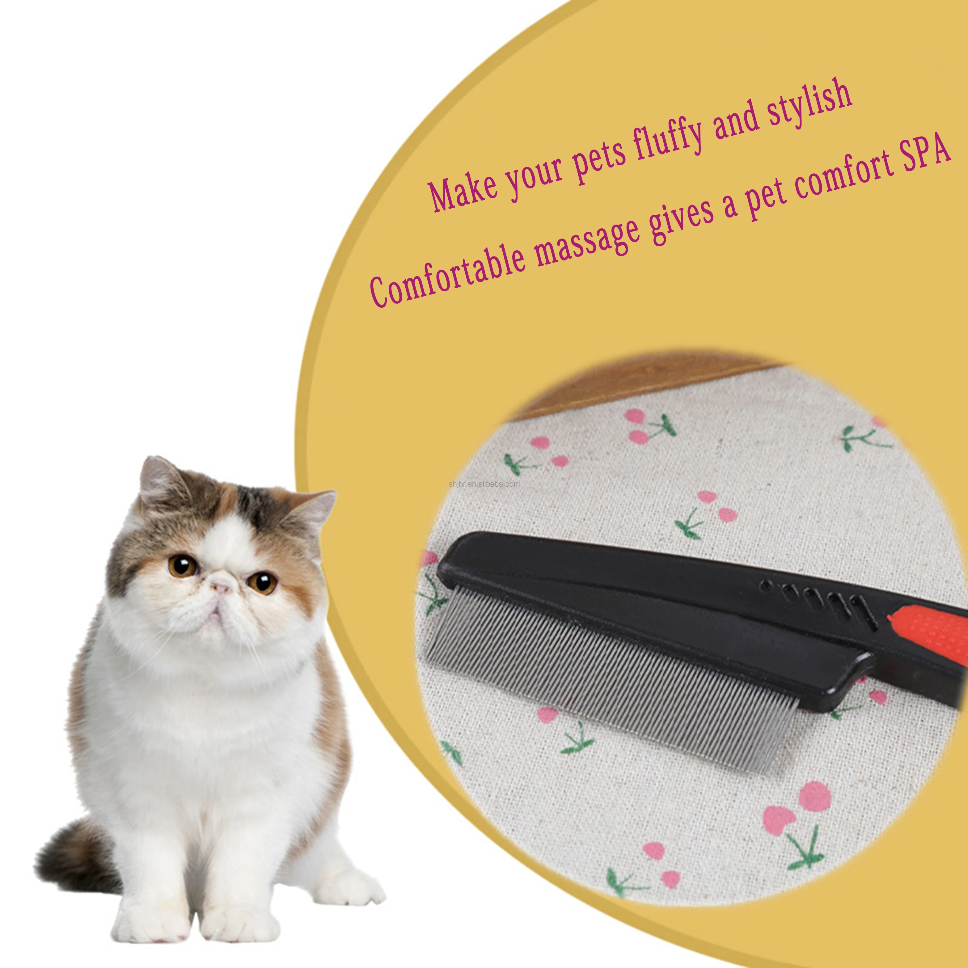 Factory Wholesale Pet combed tooth combed single-row design Hair Removal Comb dog/cat clean beauty supplies