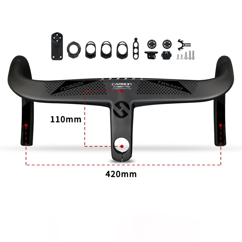 factory direct good quality road bike parts inner cable handlebar integrated light carbon handlebars