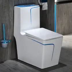 Luxury Design Bathroom Porcelain Sanitary Ware Inodoro WC S P Trap One Piece Ceramic Toilet Bowl
