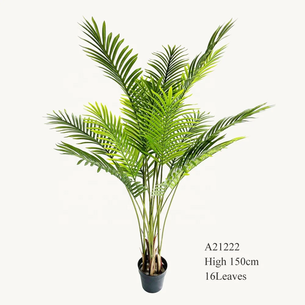 Artificial Plant Cycas Palm Phoenix Hawaiian Rhapis  tree in pot For Indoor Outdoor Garden Home Decoration