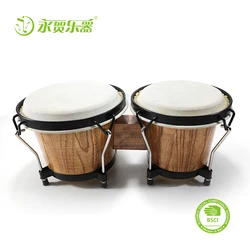 Hot selling musical instrument percussion drum wood bongo set