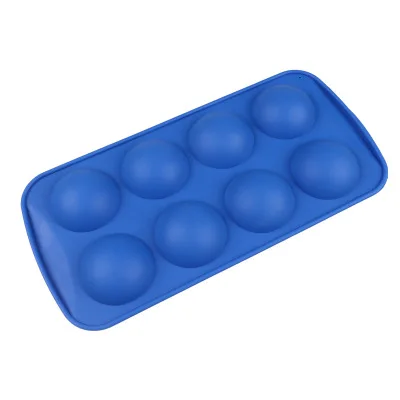 8-Hole Silicone Ice Mold Semicircular Ice - Mesh Ice Hockey Mold