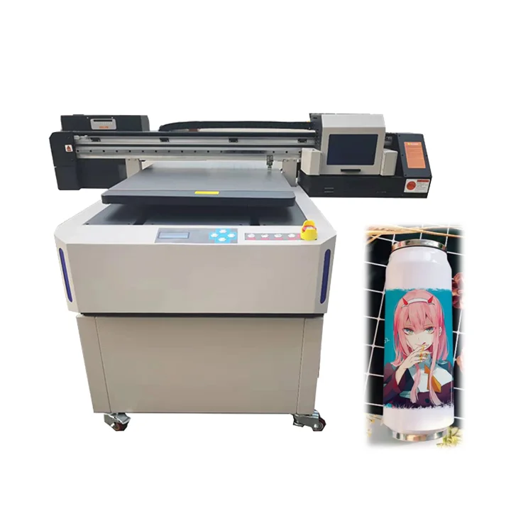 High Quality China Factory Metal Bottle 6090 3D effect EcoTank wide-format All-in-One UV LED inkjet Printing machine
