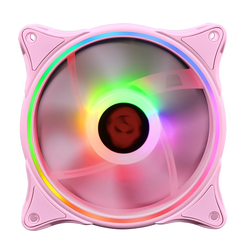 Custom Logo Silent Led PC Case 4Pin 6Pin Gaming Color RGB CPU PC Computer Air Fan Cooler Cooling