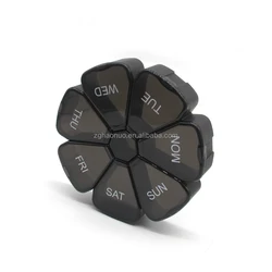 factory price weekly 7 days  pill organizer  colorful pill box for a week  petal-shaped smart  pill / medicine box