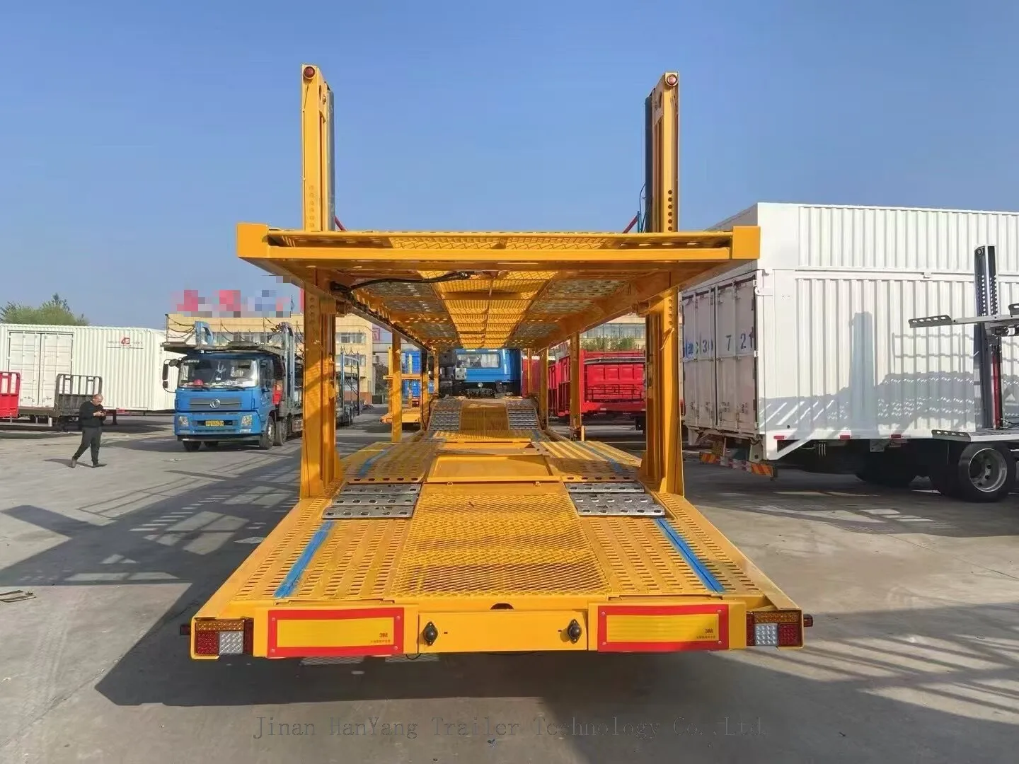 Factory manufacturing Low Price 2Axle Car Transport Trailer Car Carrier Semi Trailer
