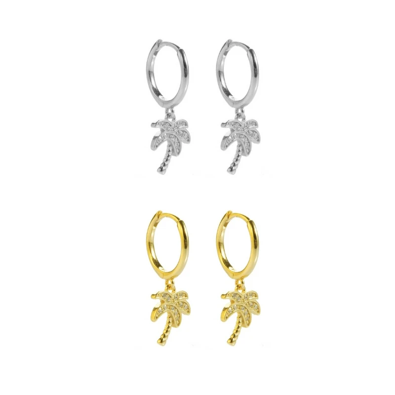 Colorful Rainbow Copper Hoops Earring For Women Demon Eye Gift Smile Face Earrings Jewelry Crown Earrings