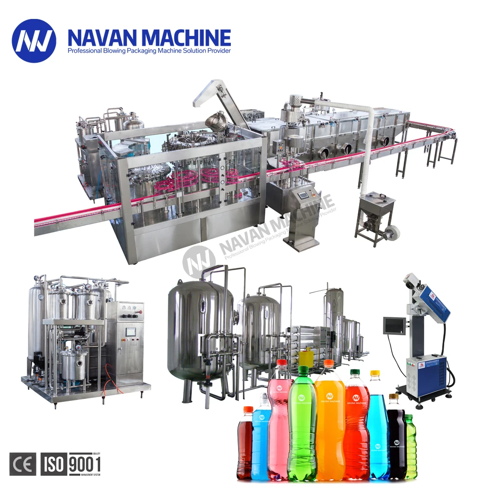 Complete Set Carbonated Drinks Filling Bottling Line High Performance Hot Selling Soda Water Production Packing Line