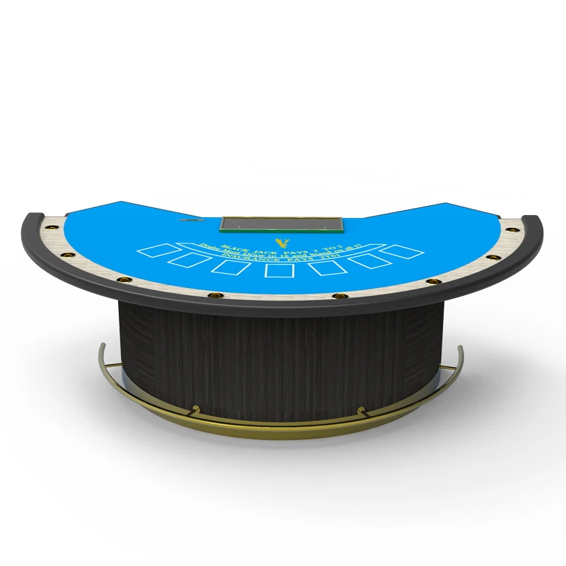 YH 8 игроков в казино полукруглый покерный стол для игр Blackjack с металлической нержавеющей сталью