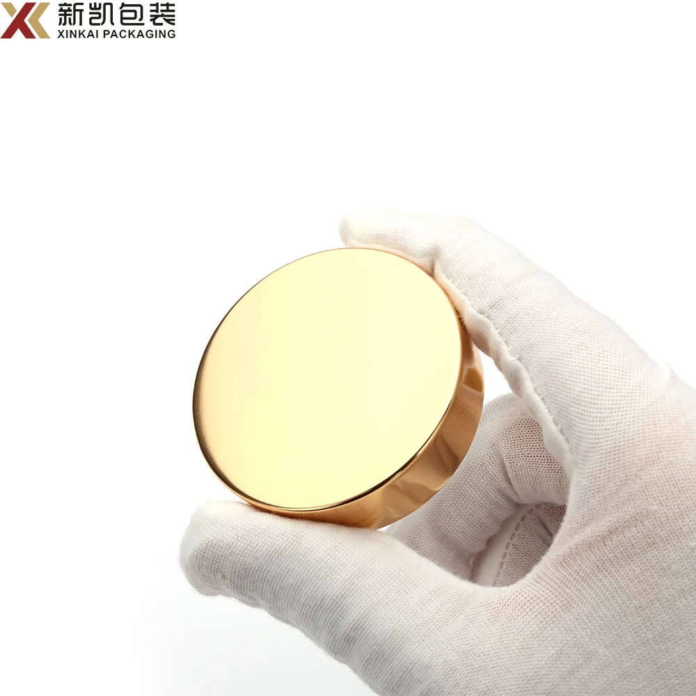 Wholesale 38-400 45-400 53-400 63-400 70-400 89-400 Gold Silver Rose Gold Aluminum Metal Screw Lids Cosmetic Jar Cap Lids