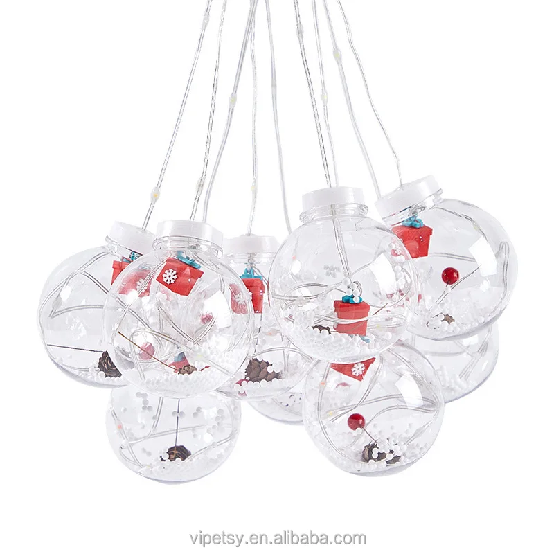 Santa Claus holiday Christmas tree decoration home decoration showcase bedroom decoration LED copper string lights