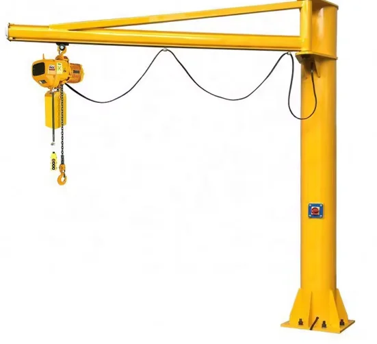 Portable small electric 3 ton 5 ton mobile jib crane with derricking jibs