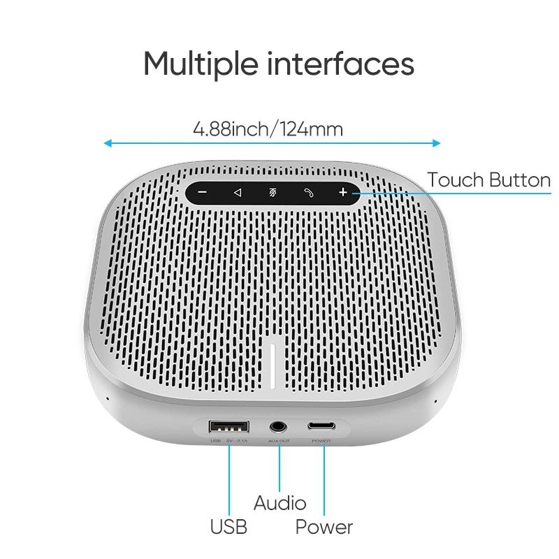 Rocware wireless Omnidirectional Microphone 6M pick up distance Business USB audio Conference Speaker Phone