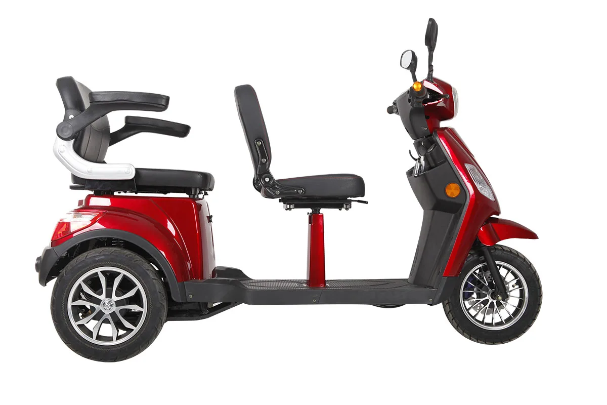 
500w Elderly disabled adult electric mobility tricycle scooter 3 wheel for 2 passengers 