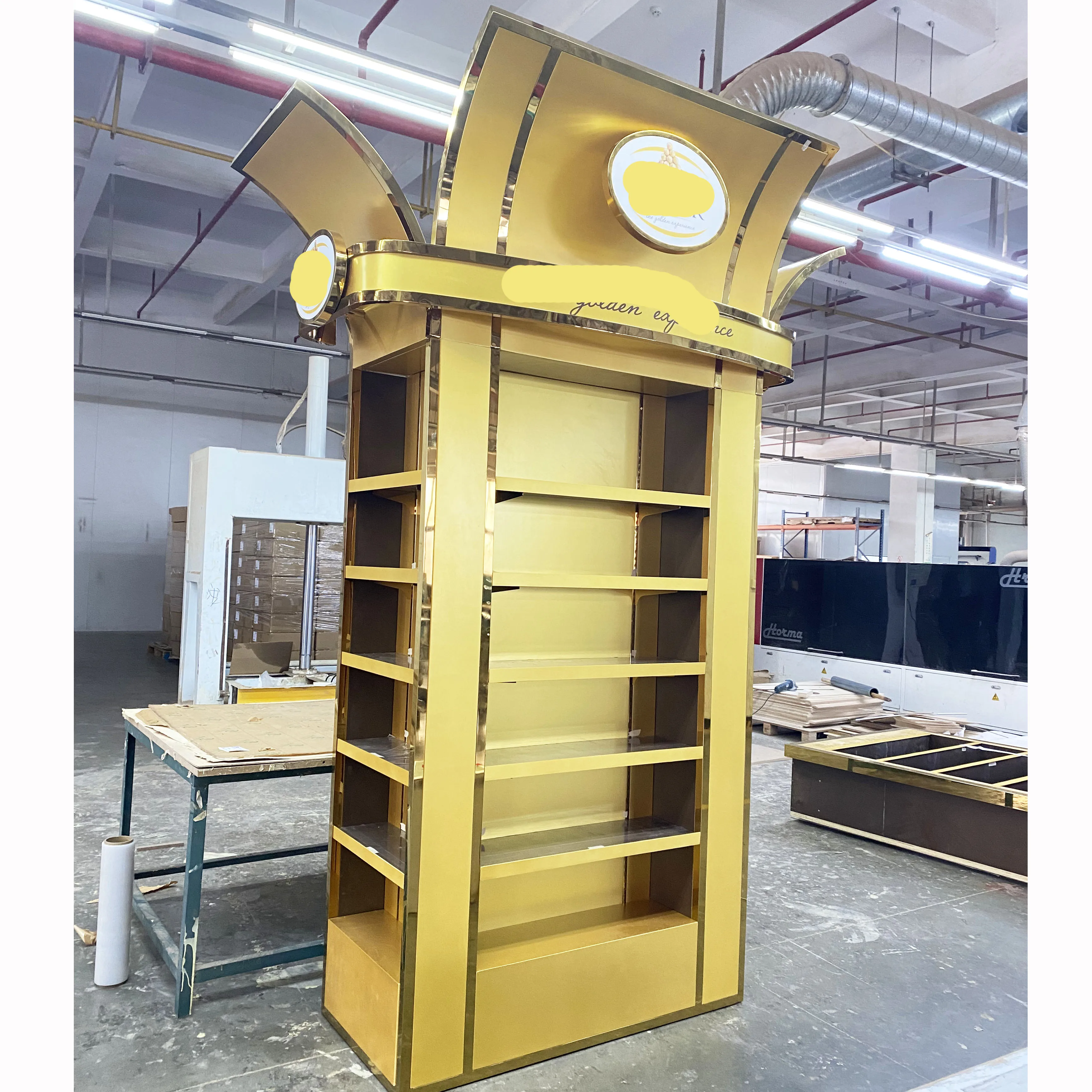 Factory Supply Metal Red Food Drinks Display Stand Candy Chocolate Display Racks