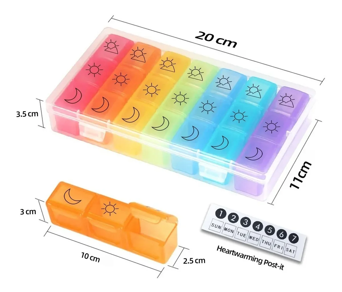 New design Pill box weekly daily pill containers Portable Medical Case Organizer