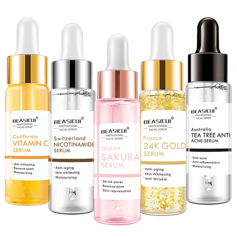 Private Label Vegan Bpa Free Paraben Free Hyaluronic Acid Face Care Enrich Vitamin E skin care serum