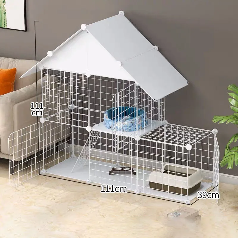 Hot Sale DIY Iron Net Panel Cage Rabbits Cats Iron Wire Gird Board Safe Outdoor Indoor Playpen Small Pet Fence Dog House