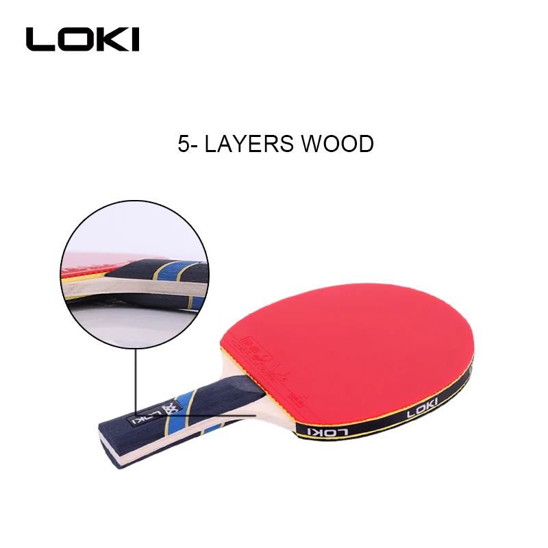LOKI Custom Print With Logo Professional Carbon Ping Pong Bat Set Table Tennis Racket
