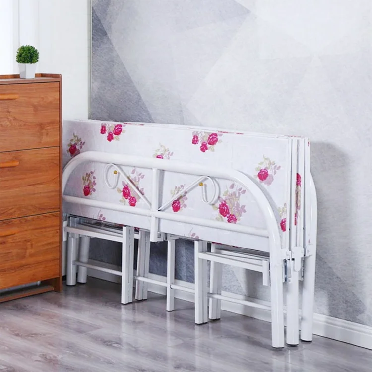Apartment  Bedroom Furniture single size metal bed frame iron folding bed