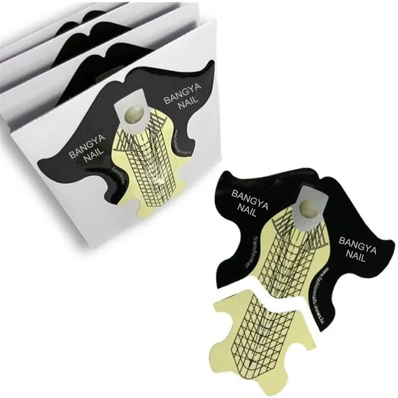 High Quality Customized Logo Print Double Thick  holographic Nail Forms manufacturer