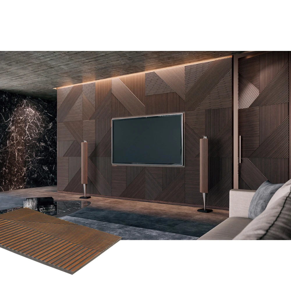 Carving Panel Vintage Decor Puzzle Handcrafted Walnut Wooden Wall Panels for Elegant Bar Background