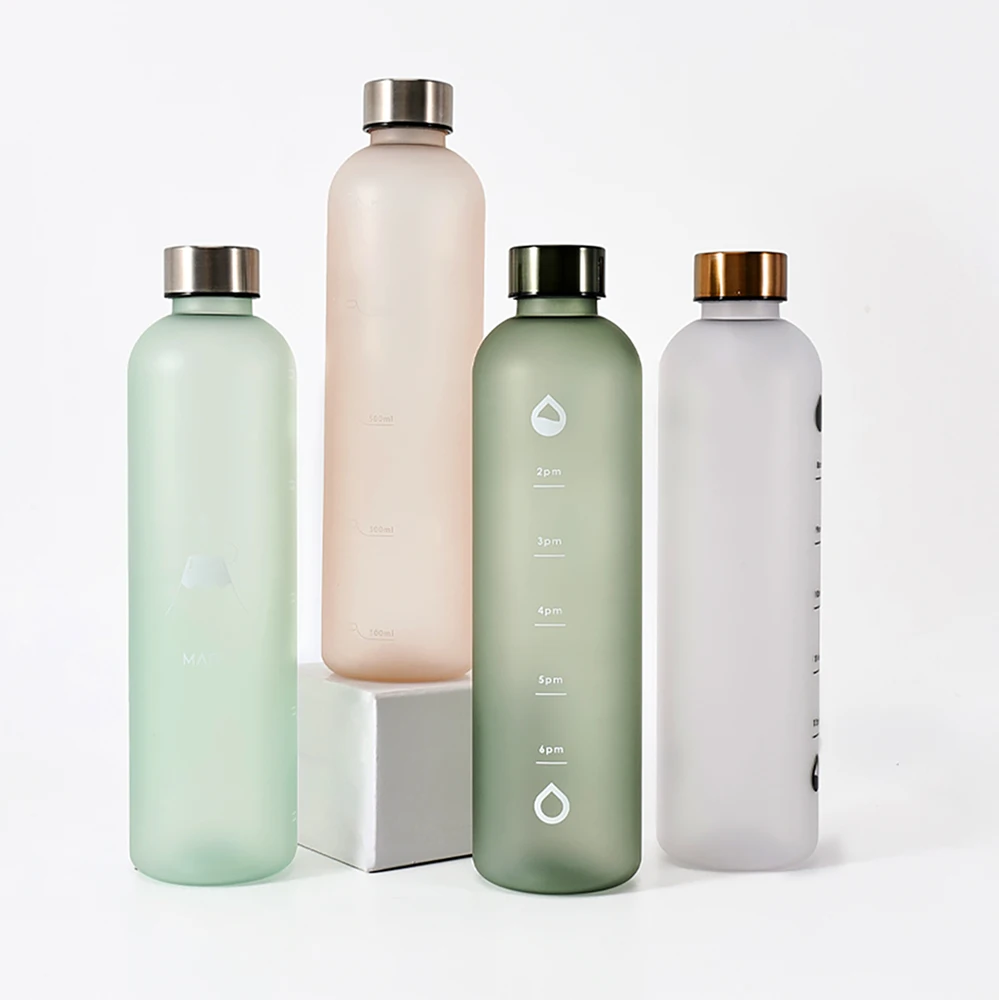 Factory Direct Portable Leakproof BPA Free Clear Motivational Half Gallon Sport Water Bottle with Lids