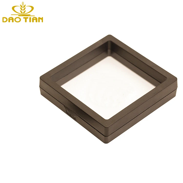 Custom 3D Floating Display Case Transparent PE Film Frame Suspension Box for Jewelry Sundries Challenge Coin AA Medallions Medal