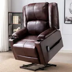 Electric Power Lift Recliner Chair with Massage and Heat for Elderly, Extended Footrest, Hand Remote Control