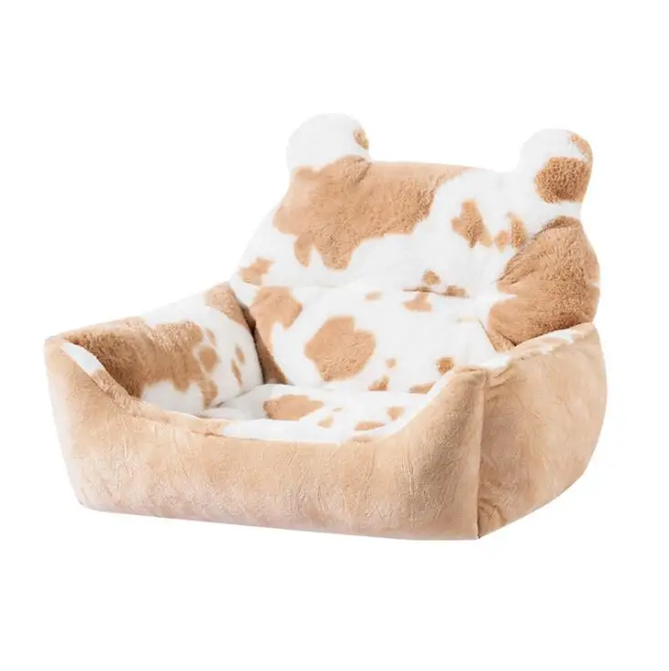 New products design pet bed plush cartoon character pet small animal dog bed cute bed for pet